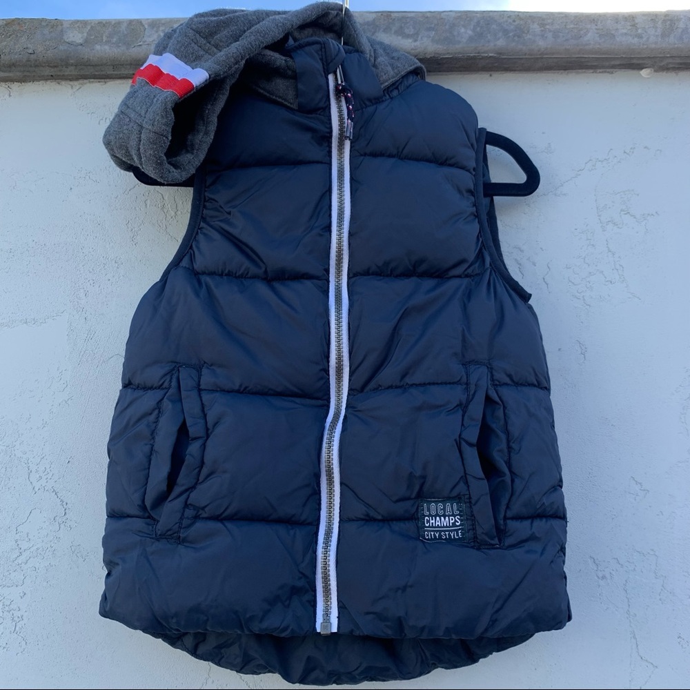 H&M Boys Puffer Hoodie Vest, 6-8